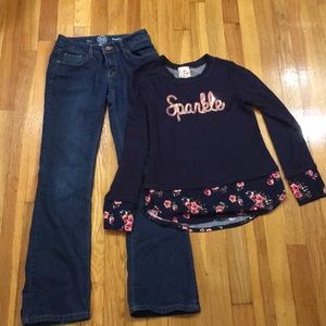 Bootcut size 14 slim SO jeans & Sparkle sweater